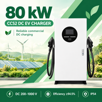 Bornes de recharge CCS2 DC 60 kW à charge rapide, pistolet unique, 200-1000 V, OCPP 1.6J, écran tactile, pour flotte, IP54, étanche en extérieur, Hub EVSE