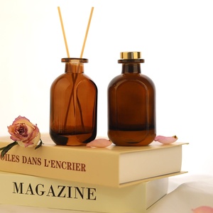 Flacon en verre épais de luxe pour huiles essentielles et diffuseurs à bâtonnets, couleur personnalisée, avec couvercle, 50ml, 100ml, 150ml - Product Image 5