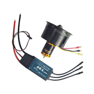 QX-MOTOR 64mm <span class=keywords><strong>EDF</strong></span> 2822 moteur sans balais 6s conduit ventilateur boîtier en matériau Composite 12 lames pour pièces de Drone d'avion RC - Product Image 1