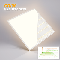 Panneau Lumineux Intérieur 40W Rétro-Éclairé Carré CRI95 Spectre Complet 30x120 62x62 60x60 pour Supermarché Bureau Hôpital