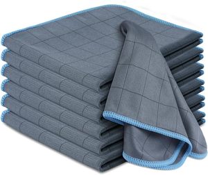 Chiffon de polissage sans peluches, serviette de séchage grande taille, super douce, en microfibre de carbone pour le nettoyage du verre automobile - Product Image 1