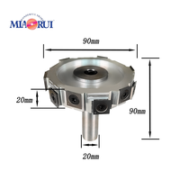 Miaorui 20*90 * 90L * 12T spirale bois tête de coupe disque fraise carbure lame routeur CNC Machine spirale affleurante garniture routeur Bits