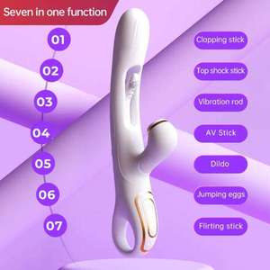Großhandel Kaninchen Vibrator Silikon Sexspielzeug für Damen G-Punkt Doppel vibrations massage Klitoris stimulator Vibrator für Frauen - Product Image 6