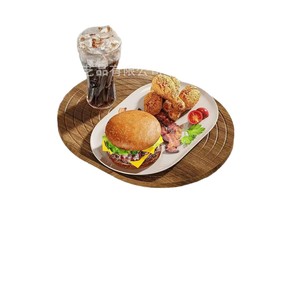 Dongfeng Oval Wooden Sofa <b>Gap</b> Tray For Snacks Breakfast Tea Coffee Minimalist Design - Product Image 5