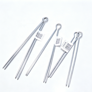 Piquets de tente en acier galvanisé en forme de A, robustes, <span class=keywords><strong>pour</strong></span> camping et auvent, fourniture d'usine OEM, diamètre de coupe 4mm-9mm, 17.5-30cm - Product Image 1
