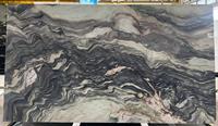 Dalles de quartzite bleu fusion polies, pierre naturelle pour îlot de cuisine de luxe et crédence