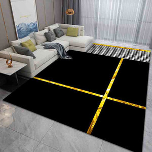Tapis de maison en polyester de luxe de haute qualité, sur mesure, grande surface, rectangulaire, à rayures abstraites, pour salon, prière, pique-nique, moderne - Product Image 4