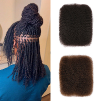 Capelli Naturali Afro Kinky per Twist, Extension di Capelli Umani a Doppia Trama Micro Twist, Capelli Umani Bulk con Texture Kinky per Intrecciare