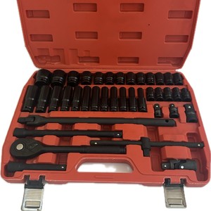 Pneumatic Socket Wrench Set 40PC 1/4 In Air Inlet Carbon Steel For Auto Repair - Product Image 5