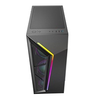 Panel de luz RGB Gaming PC Case ATX Full Tower Gaming Computer Case Vidrio templado con ventiladores