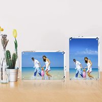 Cadre Photo en acrylique 4x6, transparent et magnétique, vente en gros