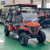 Voiturette de golf électrique CAMP à 4 roues, homologuée pour la route, avec batterie au lithium 72V, 6 places, voiturette de golf de luxe