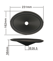 1623 Corne papier bassin conique tambour presse à papier pièces de rechange amplificateur haut-parleur accessoires de l'usine source de Guangzhou
