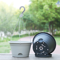 Pot de fleur en plastique PP suspendu pour intérieur et extérieur en gros Jardinières de balcon et de jardin Paniers suspendus pour balcon et jardin en gros