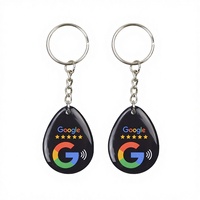 Porte-clés intelligent NFC RFID personnalisé en gros Boye, mini-étiquette époxy, carte d'accès, 13,56 MHz 1K, carte de paiement professionnelle, hôtel, PVC