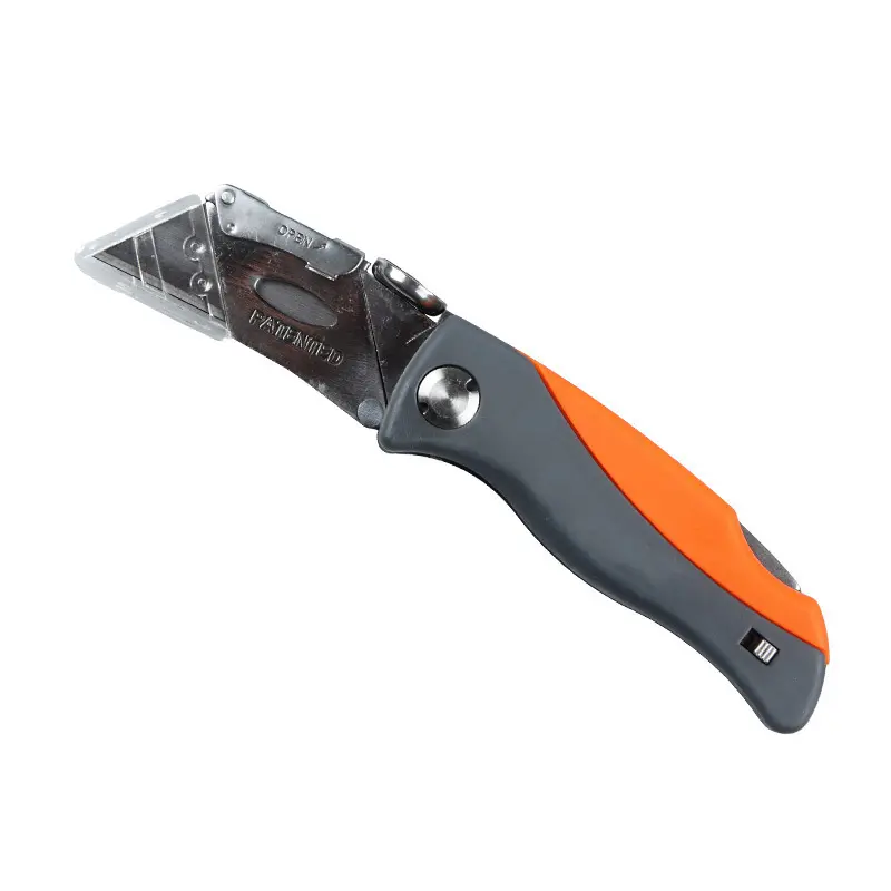 סכין שירות מתקפלת עם להב לשחרור מהיר קומפקטי כיס מתקפל סכיני שירות נעילת בטיחות עיצוב מיני קופסא חותכי