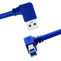 Échantillon Gratuit Câble USB 3.0 A Mâle à Angle Droit 90 Degrés vers B Mâle pour Imprimante