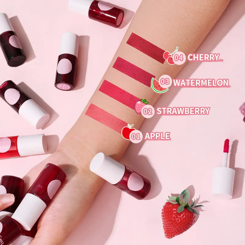 2022 Private Label lip tint Makeup Cosmetics natural non-sticky deeply hydrating smooth plumped lip gloss