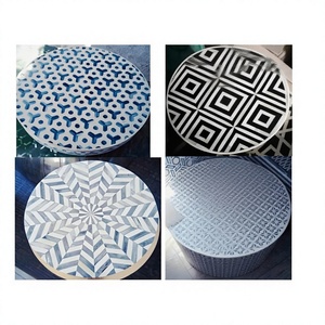 Mesa de Centro Moderna de Lujo, Diseño Contemporáneo con Incrustaciones de Hueso, Personalizable, Garantía de 3 Años, Muebles para Sala de Estar, Estructura de Madera BS - Product Image 2
