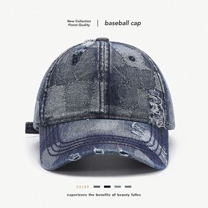 Casquette de baseball en jean à 6 panneaux unisexe, coupe-vent décontractée printemps-automne, petite visière bec de canard, 100 % coton, réglable - Product Image 2