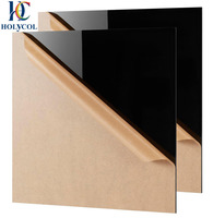 Plaque en acrylique noir opaque épaisse de 1/12'' 1/8'' 2MM 3MM, panneau en plastique PMMA, plaque en verre coulé 100% vierge 12X12'' 8X8'' 10 PIÈCES