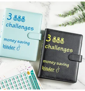 Livre de planification budgétaire quotidien moderne haut de gamme personnalisé check-in quotidien et livre de défis d'épargne
