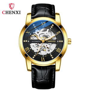 CHENXI 8802 Montre à quartz multifonction chic de haute qualité neuve de marque bon marché vente directe d'usine bracelet en cuir véritable pour homme - Product Image 2