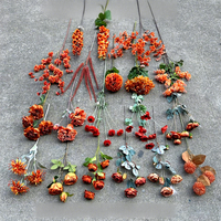 Fleurs artificielles orange de haute qualité en gros pour la décoration de mariage et de la maison