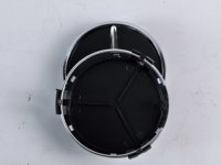 Tapa Central de Rueda Mercedes Plateada Negra con Diseño de Espiga de Trigo de 75mm