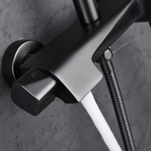 Juego <span class=keywords><strong>de</strong></span> <span class=keywords><strong>Ducha</strong></span> <span class=keywords><strong>de</strong></span> Latón Pulido Cromado con Grifos Termostáticos <span class=keywords><strong>para</strong></span> Apartamento, Diseño Moderno, Cabezal <span class=keywords><strong>de</strong></span> <span class=keywords><strong>Ducha</strong></span> Tipo Lluvia - Product Image 2