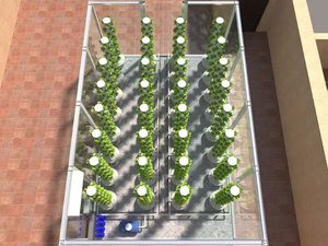 Serres agricoles pour culture verticale hydroponique avec système de pompage, PVC de qualité alimentaire, circulation d'eau automatisée - Product Image 2
