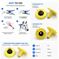 Etiqueta de Oreja RFID FDX-B Personalizable de 134.2KHz para Animales, TPU ISO11784 785, Rastreo de Ganado, Identificación de Animales, Impresión Láser