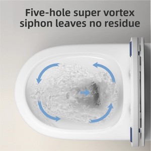 Componente WC per Risparmio Idrico, Anti-odore, a Grande Diametro e con Scarico Potente, per WC con Cassetta a Scomparsa, Dimensioni/Dimensione - Product Image 3