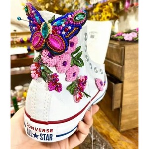 Baskets de luxe argentées en cristal pour femme, avec strass et pierres précieuses rouges, chaussures à plateforme à semelle épaisse, décontractées, pour mariée et mariage - Product Image 6