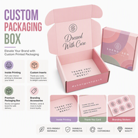 Cajas de Embalaje de Papel Rosa Personalizadas, Papel de Envolver para Tarjetas y Cinta, Caja de Envío con Logotipo, Cajas de Envío para Embalaje de Ropa
