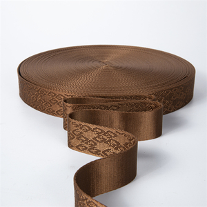 Sangle en sangle jacquard de <span class=keywords><strong>nylon</strong></span> 38 mm x 1,5 mm, 50 m par rouleau, longueur personnalisée, ruban de ceinture personnalisé, tissage diamant simple face - Product Image 2