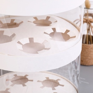 Birthday Party Deluxe Wedding Cake Shop Dessert Shop Transparent PET Cup Cake <b>Box</b> - Product Image 4