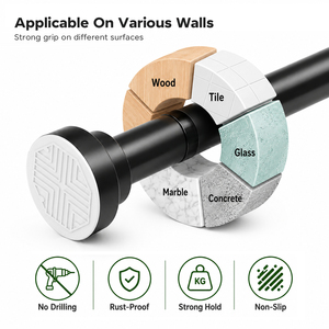 YIJIALE Source OEM/ODM <span class=keywords><strong>Barre</strong></span> <span class=keywords><strong>de</strong></span> <span class=keywords><strong>rideau</strong></span> <span class=keywords><strong>de</strong></span> <span class=keywords><strong>douche</strong></span> <span class=keywords><strong>extensible</strong></span> en acier au carbone robuste <span class=keywords><strong>de</strong></span> 35,43 à 62,99 pouces <span class=keywords><strong>pour</strong></span> salle <span class=keywords><strong>de</strong></span> bain - Product Image 5