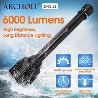 Lampe de plongée ARCHON D45-II 6 LED 6000lm Projecteur Subaquatique IP8 100m pour Photographie & Vidéo Torche de Sauvetage