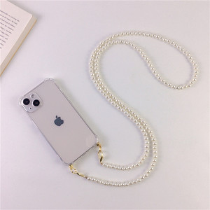 Collar de cordón cruzado personalizado, pulsera de cuero, funda de teléfono con cadena para iphone 13, 11, 12 Pro, Max, XR, X, XS, <span class=keywords><strong>7</strong></span>, 8 plus - Product Image 5