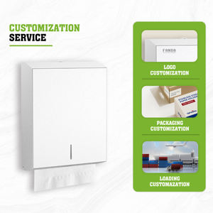 Porte-papier toilette mural automatique en acier écologique FANDA Factory, 2 packs, moderne, cuisine/salle de bain/bureau, maison/bureau - Product Image 5