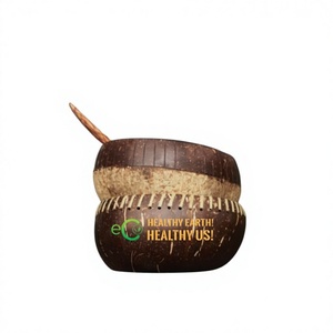 Wholesale Small Natural Coconut Shell Bowl - Custom Laser Engraved Logo Eco-Friendly Promotional Gift & Tableware - Product Image 1
