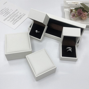Rectangular Fashionable PU Leather Jewelry Packaging Box for Engagement diamond <b>Ring</b> - Product Image 5