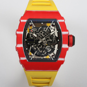 Montre mécanique à double remontage de haute qualité, style 2026, en fibre de carbone - une montre pour homme tendance pour les temps modernes - Product Image 3