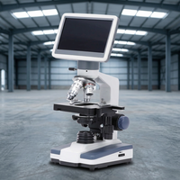 LED Illumination School Lab Microscope with 7 Inch Monitor