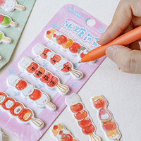 150 kleverige notitieblaadjes per verpakking, Honey Fruit Skewers Serie, schattige dieren- en voedselontwerpen voor kindermemo's en decoraties voor dagboeken.