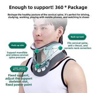 Perilla ajustable de grado médico para cuello <span class=keywords><strong>Cervical</strong></span>, fijador de cuello de elevación de altura, producto de masaje postoperatorio, soporte de tracción para cuello - Product Image 3