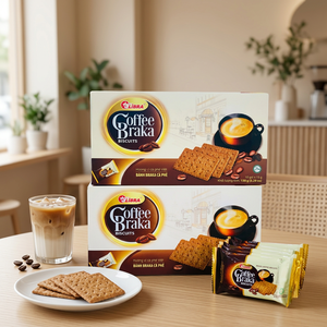 ODM OEM Biscuits Libra Coffee Braka 150g Saveur Crème Croustillante Salée en Sachet enroulable Vente en Gros Direct Usine - Product Image 1