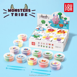 Kit de Arcilla Seca al Aire Monsters Tribe, Arcilla de Modelar Ultraligera No Tóxica con 12 Tarjetas de Tutoriales y Herramientas, Regalo de Halloween para Niños - Product Image 4