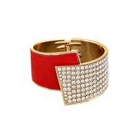 Bracelets en alliage de zinc pour femmes, style européen et américain vintage, polyvalents, légers et luxueux, ornés de cristaux et de strass en forme d'éventail